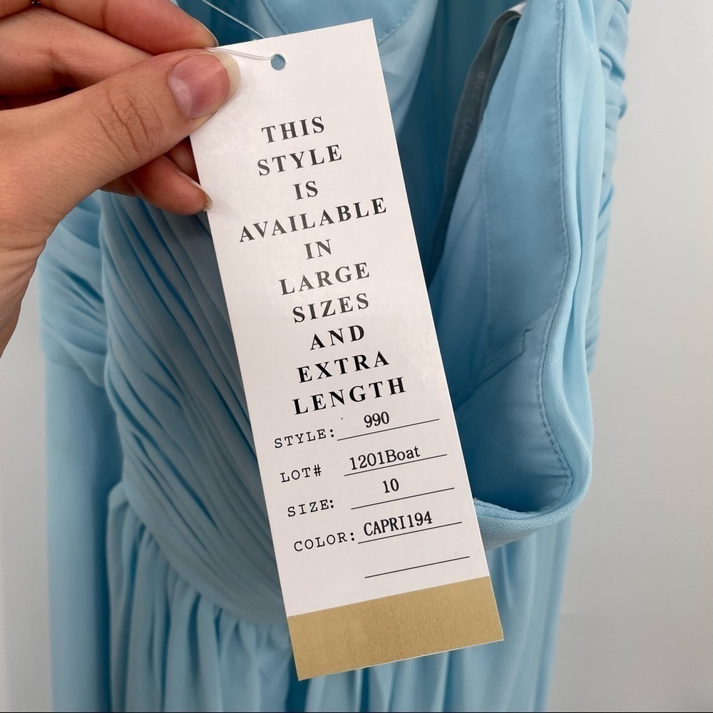 NEW! Bill Levkoff Capri Blue Formal Dress - Picture 12 of 12